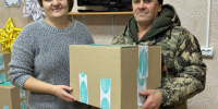 Вручение продуктовых наборов - Центр соцобслуживания населения